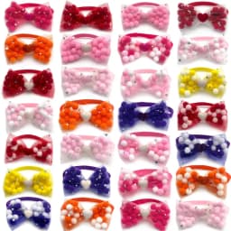 50/100pcs Pet Dog Grooming Accessories Cute Ball Style Puppy Dog Collar Bow Ties Accessories Pet Necktie Pet Supplies Dog Bows