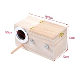 Wood Parrot Breeding Box Bird House Nest Breeding Decorative Pet Decoration Home Balcony Cages Accessories N0W8
