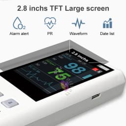 Handheld Pulse Oximeter Veterinary Vital SPO2 PR PI Heart Rate Monitor With Memory Adult Neonatal Pets Hospital Clinic Household