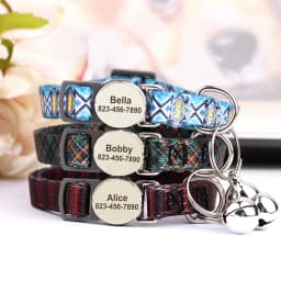 Personalized Cat ID Collar Anti-lost Puppy Cats Name Collars Custom Pet ID Name Tag Collars For Small Dogs Cats Bell Accessories