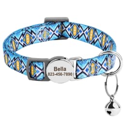 Personalized Cat ID Collar Anti-lost Puppy Cats Name Collars Custom Pet ID Name Tag Collars For Small Dogs Cats Bell Accessories