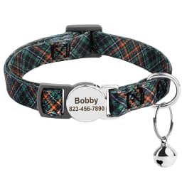 Personalized Cat ID Collar Anti-lost Puppy Cats Name Collars Custom Pet ID Name Tag Collars For Small Dogs Cats Bell Accessories