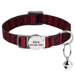 Personalized Cat ID Collar Anti-lost Puppy Cats Name Collars Custom Pet ID Name Tag Collars For Small Dogs Cats Bell Accessories