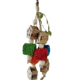 Bird Toys Colorful Hanging Chew Parrot Toys Parakeet Puzzle Training Relief Bite String Cage Decorative Bird Accessories