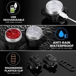 LED Dog Collar Light for for Night Walking Waterproof Dog Lights Rechargeable Pet Clip on Light Pet Collar Light 4 Light Modes