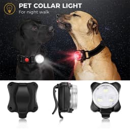 LED Dog Collar Light for for Night Walking Waterproof Dog Lights Rechargeable Pet Clip on Light Pet Collar Light 4 Light Modes