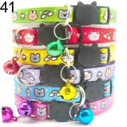 100Pcs Collar for Dogs Cat Necklace Training Choker Neck Personalized Cartoon Printed Dog Id Tag Accessories Anti-lost
