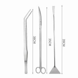 35cm Overlength Large Water Grass Trimmer Stainless Steel Scissors Tweezers Fish Tank Landscape Straight Curved Shears