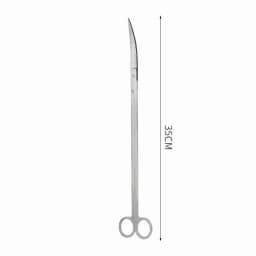 35cm Overlength Large Water Grass Trimmer Stainless Steel Scissors Tweezers Fish Tank Landscape Straight Curved Shears