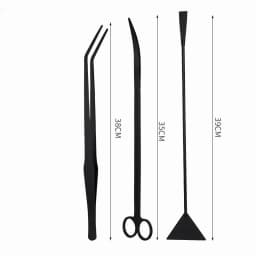 35cm Overlength Large Water Grass Trimmer Stainless Steel Scissors Tweezers Fish Tank Landscape Straight Curved Shears