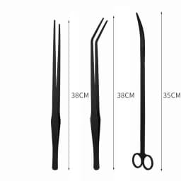 35cm Overlength Large Water Grass Trimmer Stainless Steel Scissors Tweezers Fish Tank Landscape Straight Curved Shears