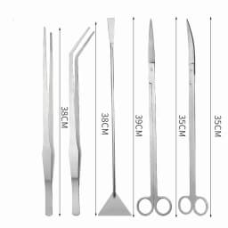 35cm Overlength Large Water Grass Trimmer Stainless Steel Scissors Tweezers Fish Tank Landscape Straight Curved Shears