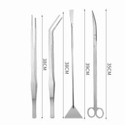 35cm Overlength Large Water Grass Trimmer Stainless Steel Scissors Tweezers Fish Tank Landscape Straight Curved Shears