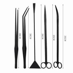 35cm Overlength Large Water Grass Trimmer Stainless Steel Scissors Tweezers Fish Tank Landscape Straight Curved Shears