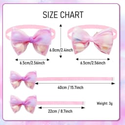 50PCS Lace Bow Ties for Small Dog Adjustable Dog Collar Cat Collar Cute Pompoms Bowties for Puppy Dog Grooming Accessories