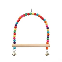 Pet Toy Bird Swing Toys Parrot Wooden Swing Stand Parrot Toy Bird Toy Pet Supplies accesorios para pájaros(S:12x15cm/ L:18*22cm)