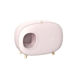 Mochi Shaped Pet Cat Litter Box Fully Enclosed Cat Litter Box Cat Toilet Pet Supplies Solid Color Style Pet Furniture