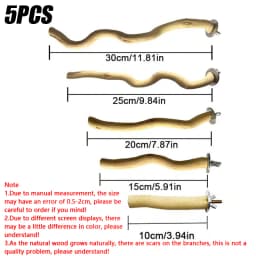 Natural Parrot Wood Fork Branch Perch Bird Cage Hanging Swing Bird Standing Branches Toys Birdcage Accessoriess