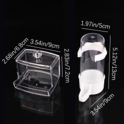 Rutin Chicken Automatic Food Feeder Large Capacity Anti-overturning Food Box Poultry Feeding Supplies Clear Food Dispenser