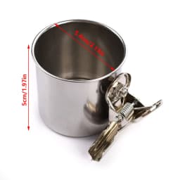 Stainless Steel Birds Parrot Feeder Round Aviary Pet Food Water Feeding Bowl