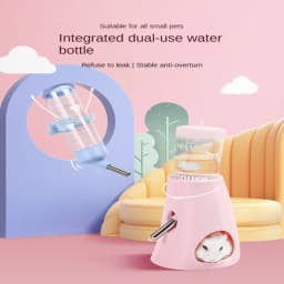 Non Slip Standable Hamster Automatic Water Dispenser Bottle Dispenser Leak-proof Double Ball Design Feeding Kettle