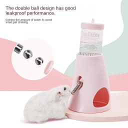 Non Slip Standable Hamster Automatic Water Dispenser Bottle Dispenser Leak-proof Double Ball Design Feeding Kettle