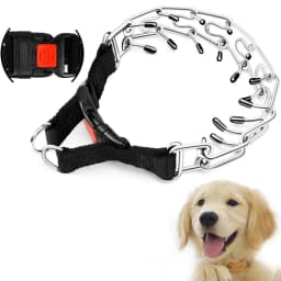 Dog Prong Collar Adjustable Dog Training Pinch Collar with Quick Release Buckle for Small Medium Large Dogs Train Explosion