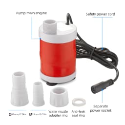 DC12V 20W Submersible Water Pump High Lift 20FT Fountain Pump High Flow Brushless DC Pump for Home Pond Fish Tank Fountain