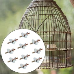 10 Pieces Nut Screw Mount Kits Bird Cage Perch Screws and Nuts Screw Nut with Gaskets for Parrot Toys Rack Claws Grinding Rod