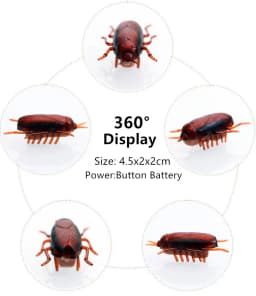 1-10Pcs Funny Electronic Pet Interactive Play Toy For Cats Eletric Running Cockroach Pet Dog Cat Interactive Toy Battery Powered