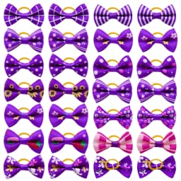 10/20/30PCS Pet Grooming Hair Bows Puppy Mix Colours Decorate Hair Accessories for Small Dog Hair Rubber Bands Dog Supplier