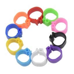 100Pcs 10mm Birds Pigeon Foot Rings Small Poultry Foot Ring 10 Colors Plastic Dove Clip Quail Pigeon Foot Ring Pet Bird Supplies