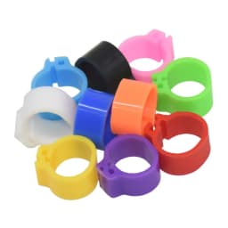 100Pcs 10mm Birds Pigeon Foot Rings Small Poultry Foot Ring 10 Colors Plastic Dove Clip Quail Pigeon Foot Ring Pet Bird Supplies