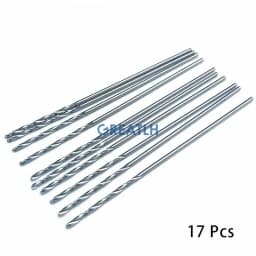 17pcs/set Stainless Steel Drill Bits Orthopedics Surgery Tool 0.8mm-4.8mm Autoclavable Drill Bits veterinary Pet 115mm Long