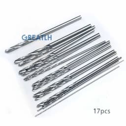 17pcs/set Stainless Steel Drill Bits Orthopedics Surgery Tool 0.8mm-4.8mm Autoclavable Drill Bits veterinary Pet 115mm Long