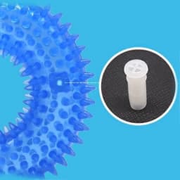 Strong Donut TPR Pet Dog Chew Toys with Squeak for Small Medium Dogs French Bulldog Corgi Border Shepherd Puppy Pets Accessories