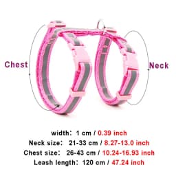Personalized Reflective Nylon Cat Harness Leash Adjustable Puppy Kitten Collar Harness For Small Medium Pet Halter Dog Harness