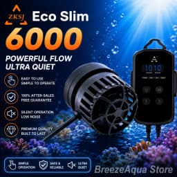 ZKSJ Eco Slim 6000 DC Mini Saltwater Fish Tank Aquarium Wavemaker Pump with Controller