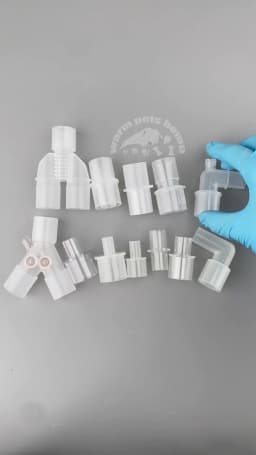 50pcs/100pcs Anesthesia Hose Connector Breathing Circuit Corrugated Tube L-Shaped Y-Shaped Connector Straight Connection Adapter