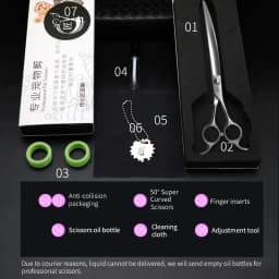 Crane Big Curved Scissors 50° 7.5/8inch Pet Dog Grooming Scissors Big Size Pets Hair Super Curved Shears ножницы Tijeras Tesoura
