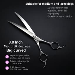 Crane Big Curved Scissors 50° 7.5/8inch Pet Dog Grooming Scissors Big Size Pets Hair Super Curved Shears ножницы Tijeras Tesoura