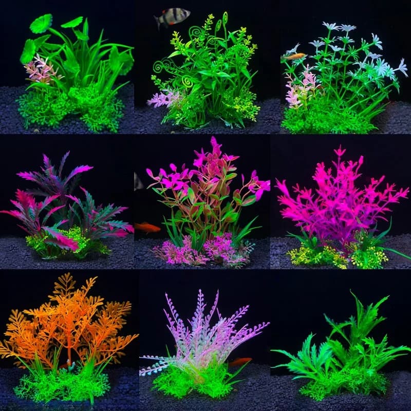 14cm/5.5inch Fish Tank Simulation Plant Aquarium Artificial DIY Decor Plants Water Grass Fish Tank Decorations