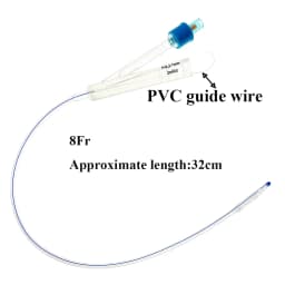 Pet Dog Canine Foley Catheter Long Time Indwelling 2-way Urinary Silicone Male Dog Relieve Urethral Obstruction With Stylet 5PCS
