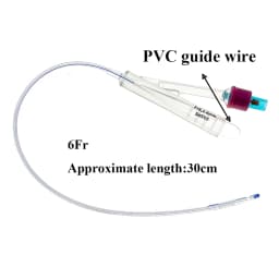 Pet Dog Canine Foley Catheter Long Time Indwelling 2-way Urinary Silicone Male Dog Relieve Urethral Obstruction With Stylet 5PCS