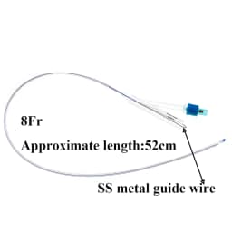 Pet Dog Canine Foley Catheter Long Time Indwelling 2-way Urinary Silicone Male Dog Relieve Urethral Obstruction With Stylet 5PCS