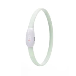 Lightweight USB Rechargeable Collar for Large Medium and Small Dogs, Glowing Dog Collar, 9 Flashing Modes, Soft Silicone Glowing