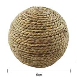 6/10cm Chewing Braided Ball Guinea Pig Rabbit Hamster Small Animal Play Pet Interactive Chew Toy Natural Grass Ball Fun Pet Toys