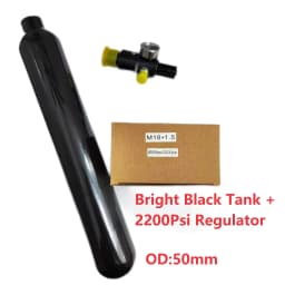 0.38LRound Aluminum Bottle 50mm OD M18*1.5 Inlet Thread Tank Bottle 20Mpa 4500psi Tank Regulator For Cylinder Diving
