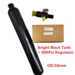 0.38LRound Aluminum Bottle 50mm OD M18*1.5 Inlet Thread Tank Bottle 20Mpa 4500psi Tank Regulator For Cylinder Diving