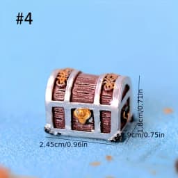 4pcs Treasure Chest Box, Fish Tank Aquarium Decoration Cartoon Treasure Box Mini Resin Underwater Ornaments